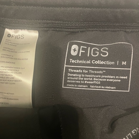 Limited Edition Black Figs Joggers with colorful ties - Picture 3 of 3